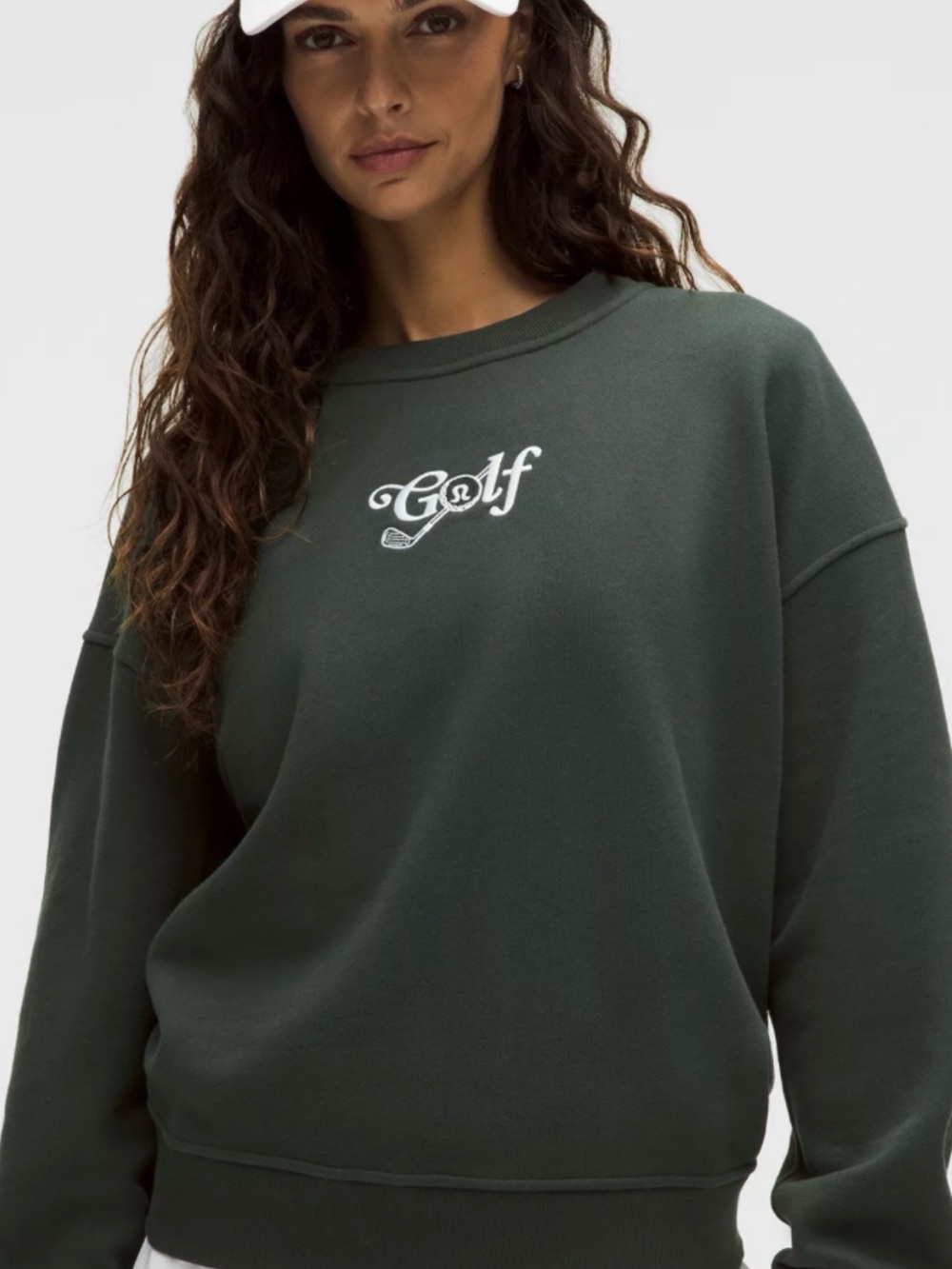 lululemon athletica Forest Green Crewneck Sweatshirt with Golf Embroidery